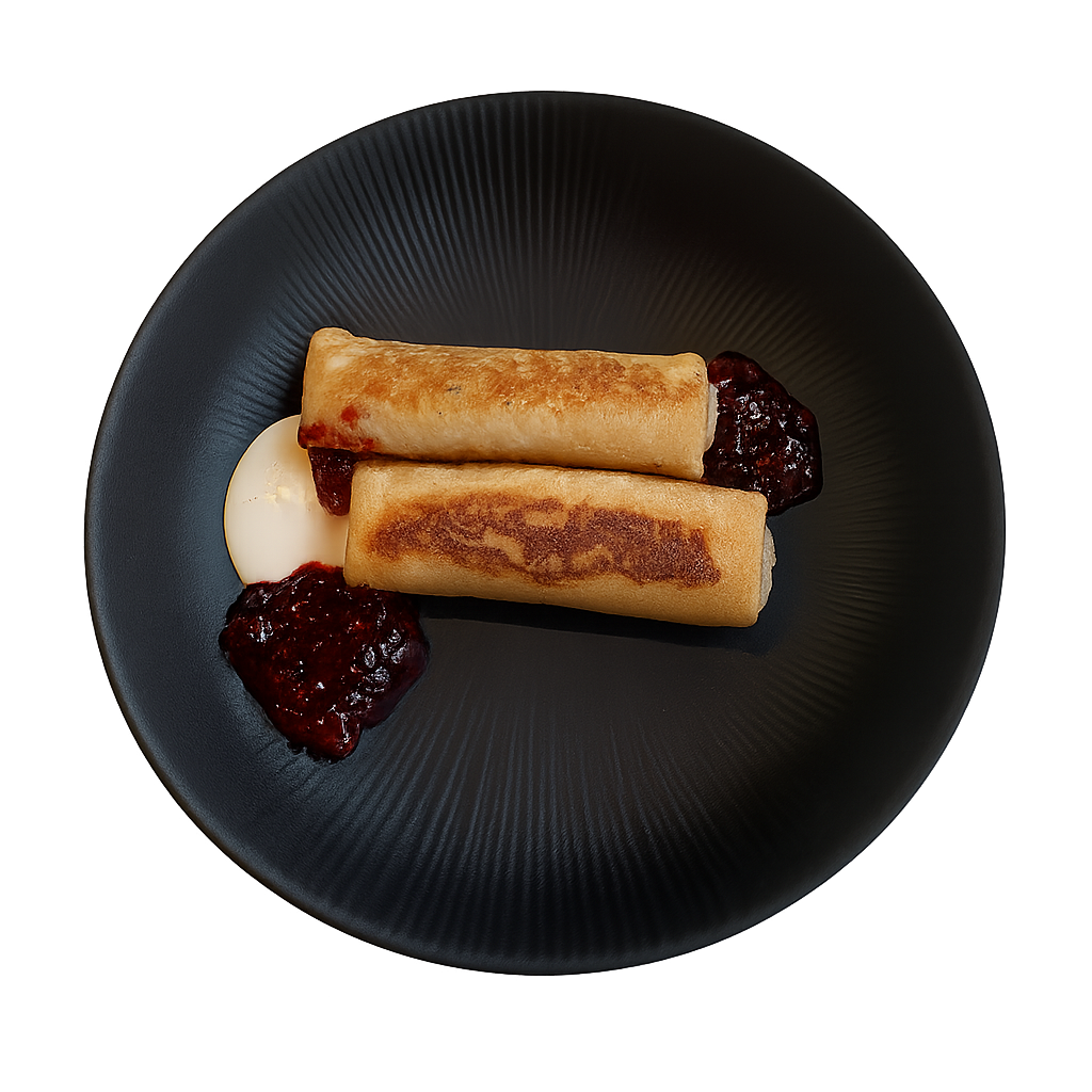 Bliny – Pfannkuchen mit Kirschfüllung image