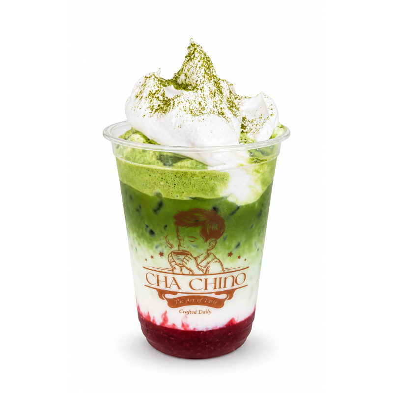 Softcream Strawberry Matcha Latte image