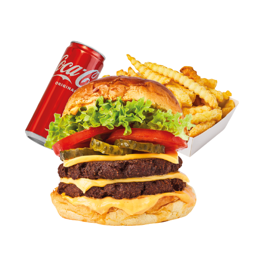 Make it a combo: Double Vega cheese burger image