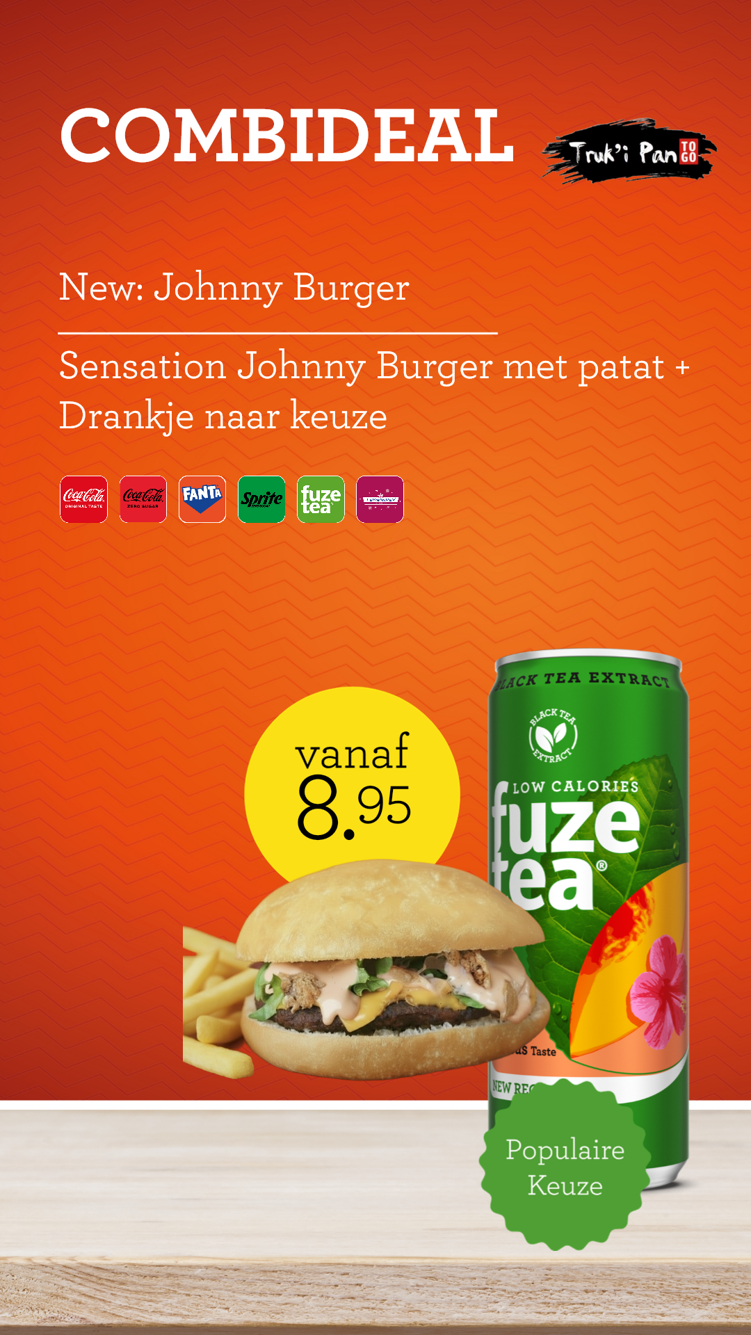 Sensation Johnny Burger met patat + drankje image
