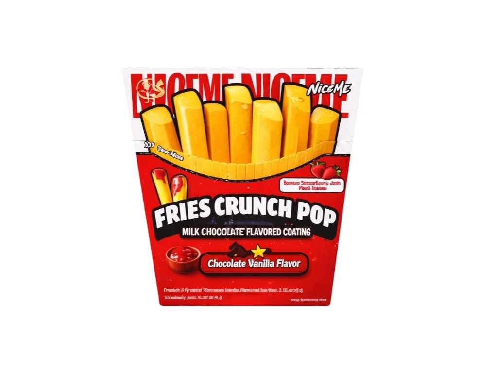 Fries crunch pop with strawberry sauce image