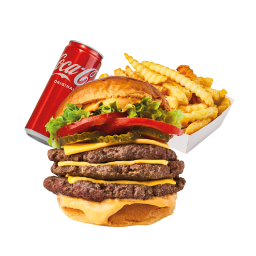 Make it a combo: Triple cheeseburger image