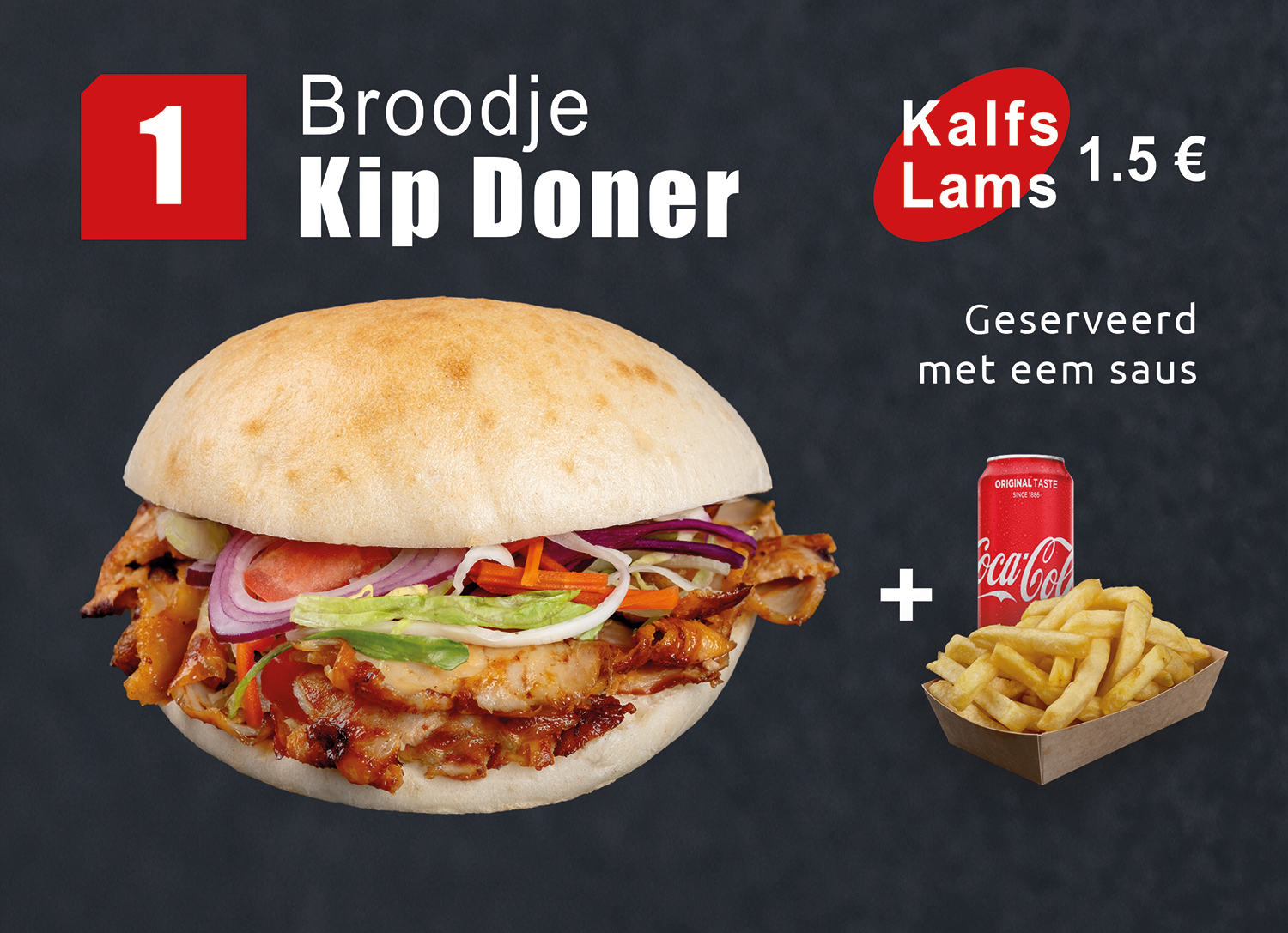 Menu-1 Broodje Kip Döner image