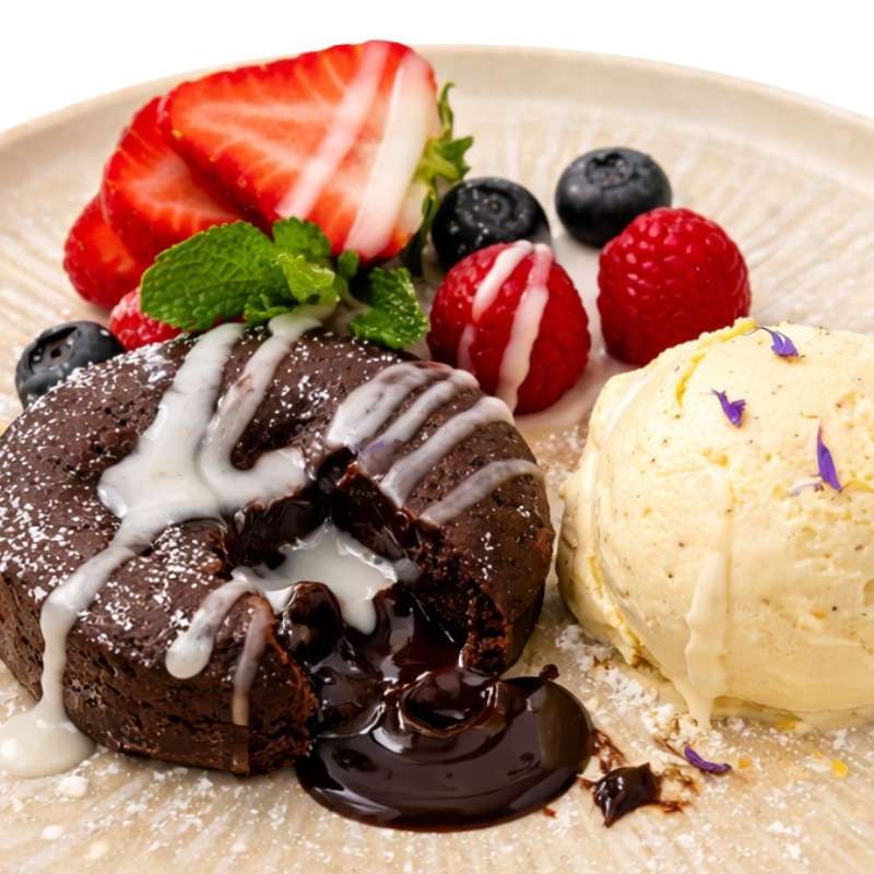 Schokoladen Lava Cake mit Vanilleeis image