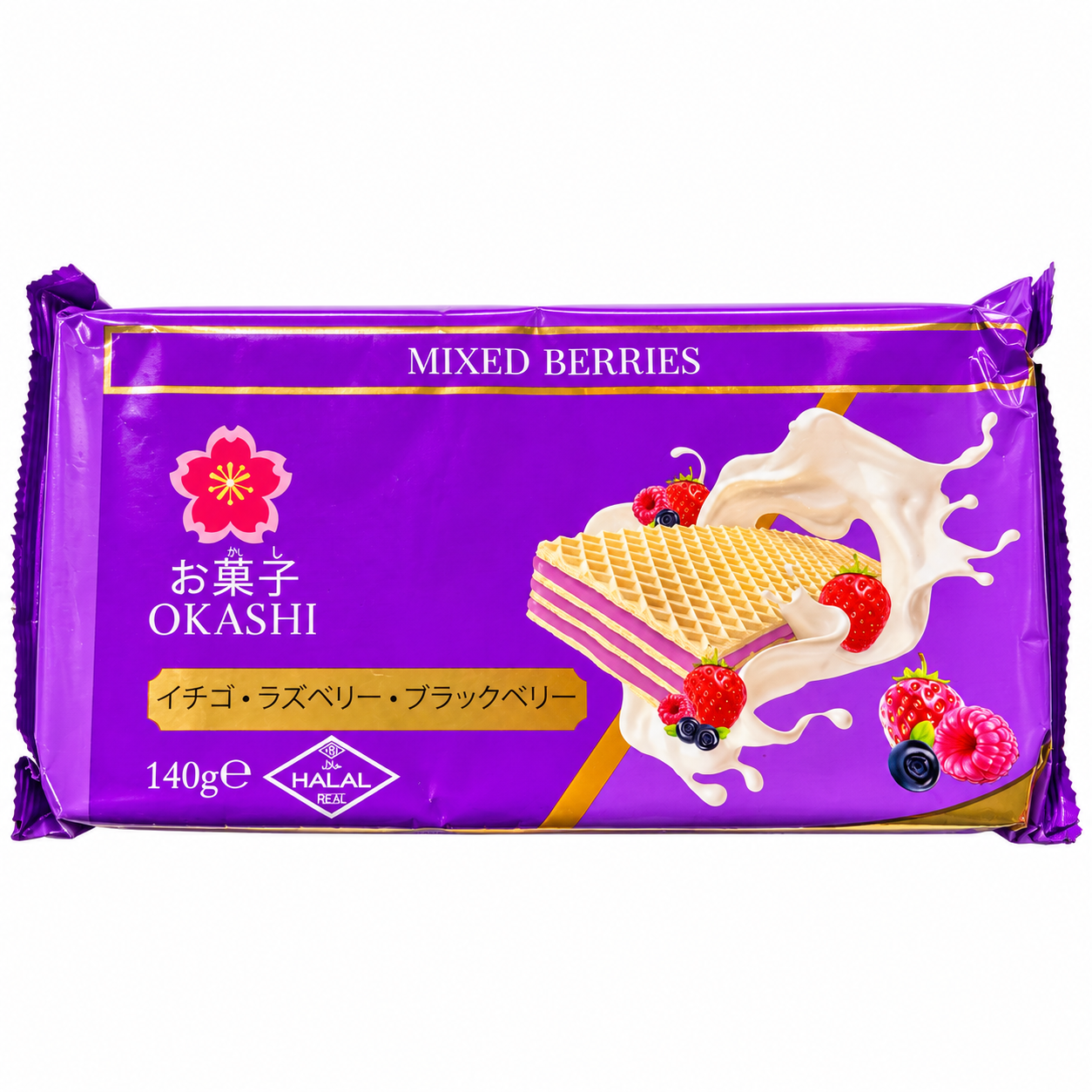 Okashi Mixed Berries Wafers 140g image