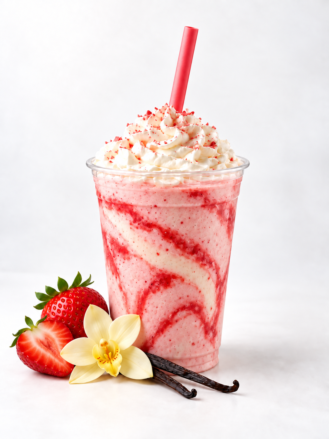 Milkshake Aardbei Vanille image
