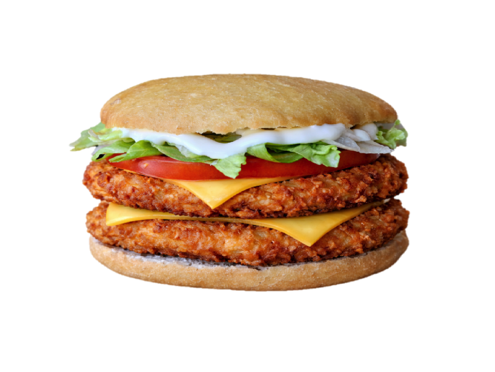 Double Crispy Chicken Johnny Cake Burger image