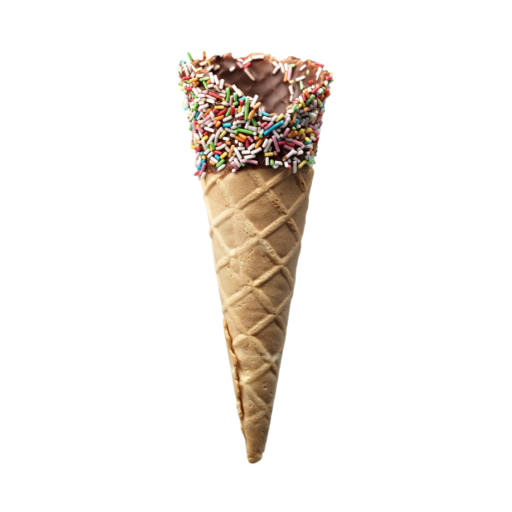 Chocolade hoorn met spikkels image