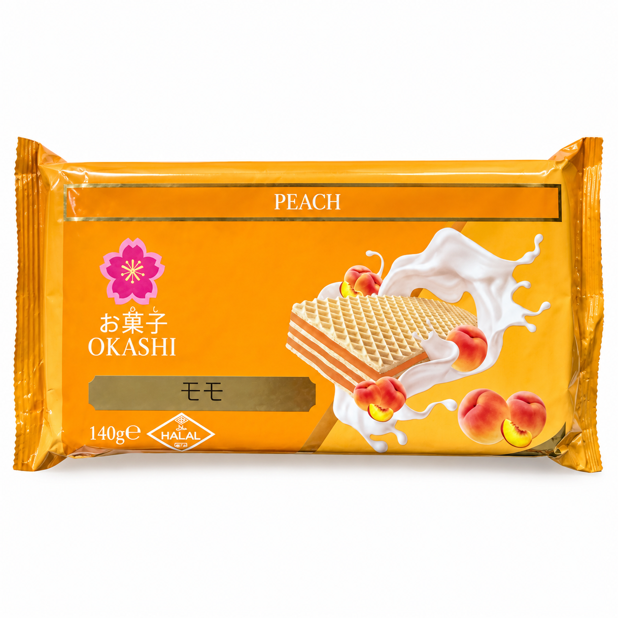 Okashi Peach Wafers 140g image