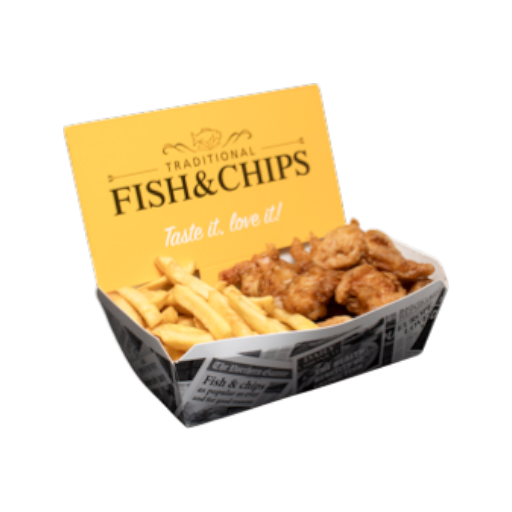 Fish and chips garnalen image