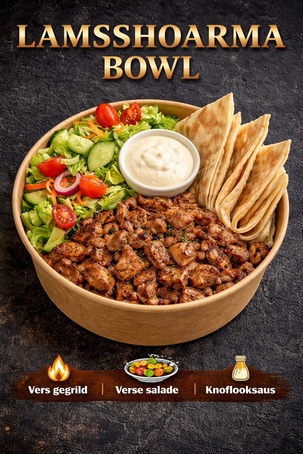 Lamsshoarma bowl met frisse salade image