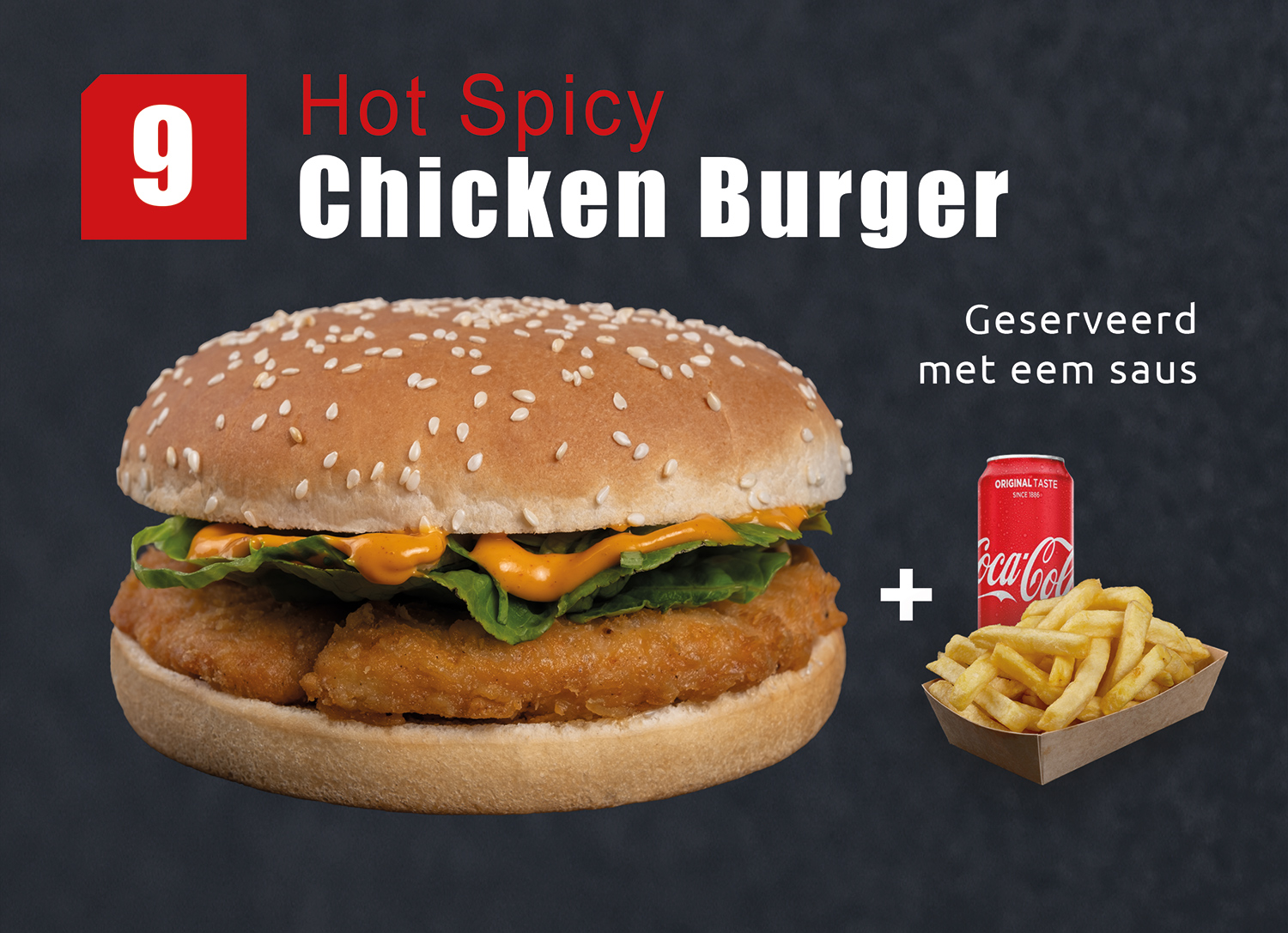 Menu-9 Hot Spicy Chicken Burger image