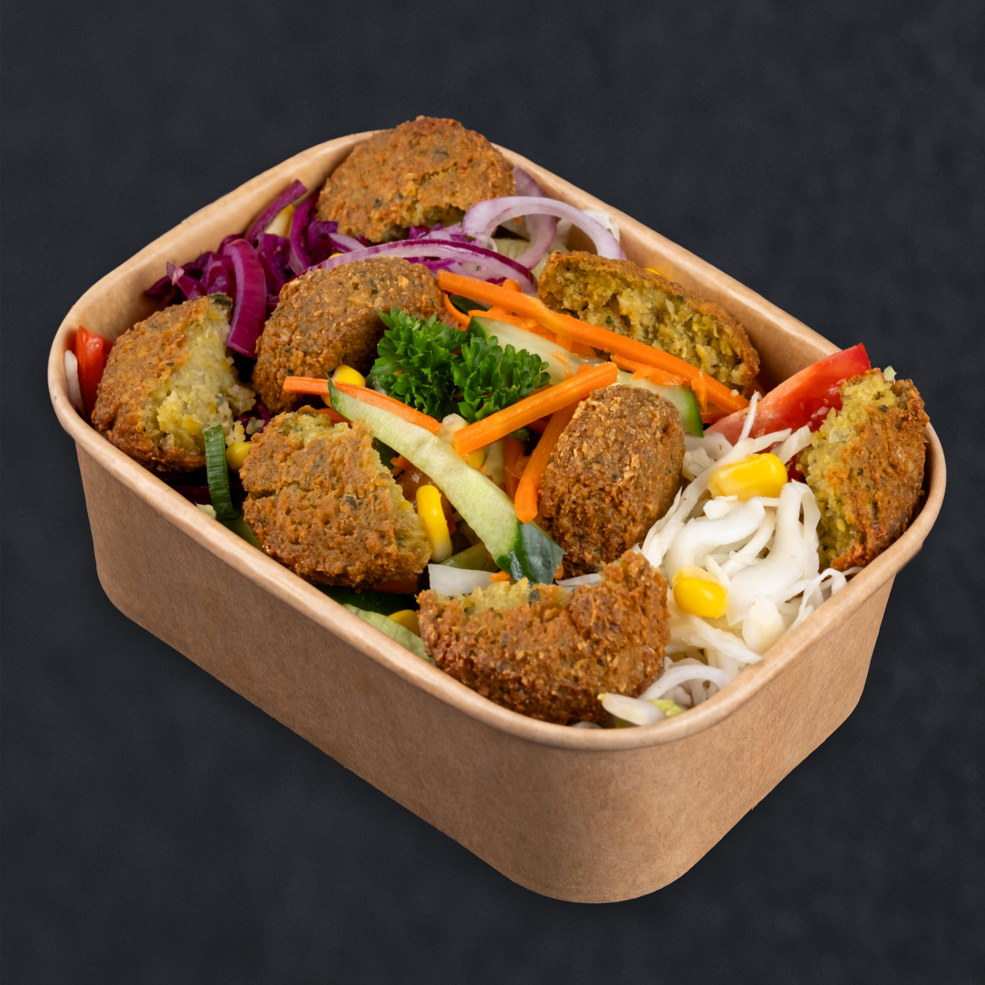 Mix verse salade falafel image